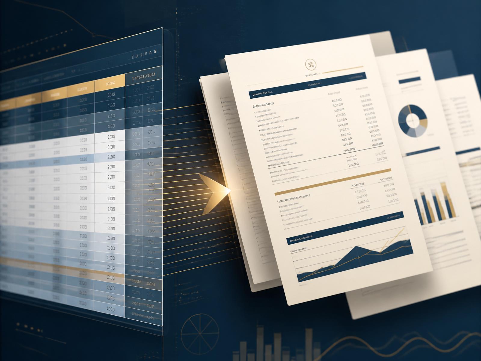 Trial balance transforming into formatted financial statements